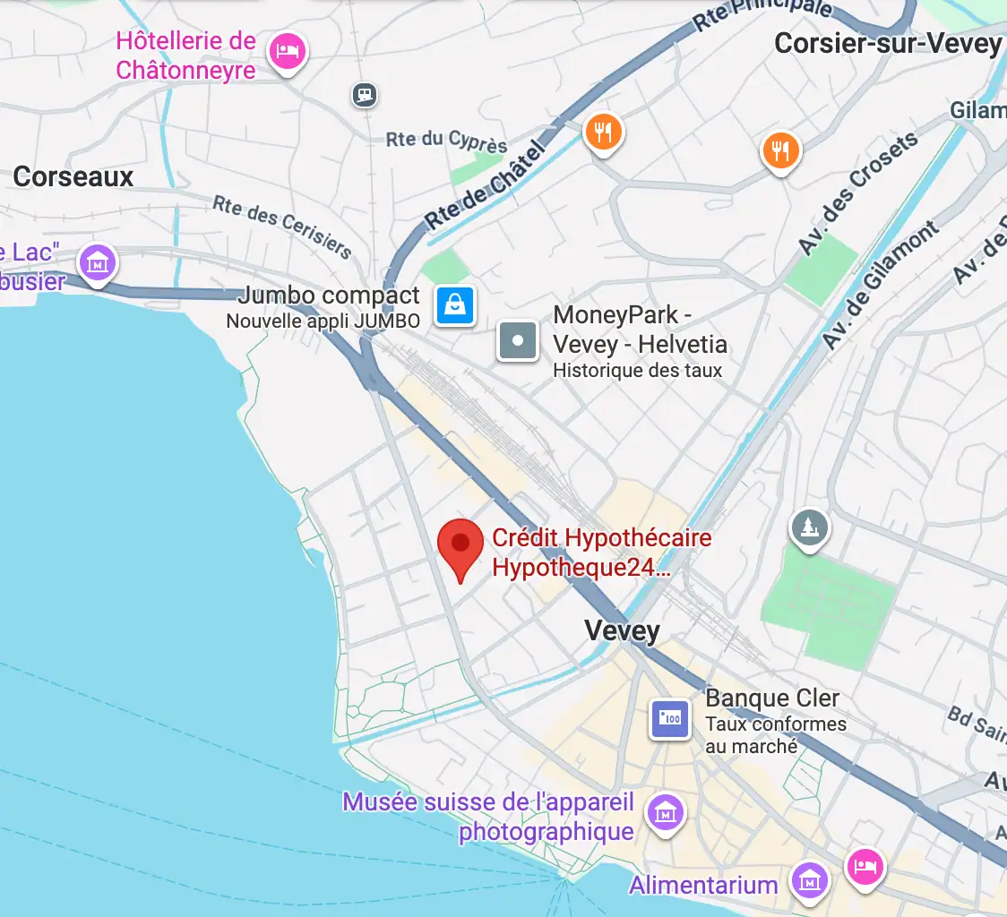 Carte – Hypotheque24 – Vevey